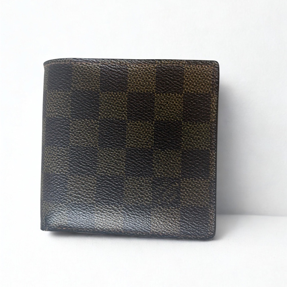 Authentic Louis Vuitton Men’s Brown Damier Ebene Bifold Wallet w/ Dust Bag